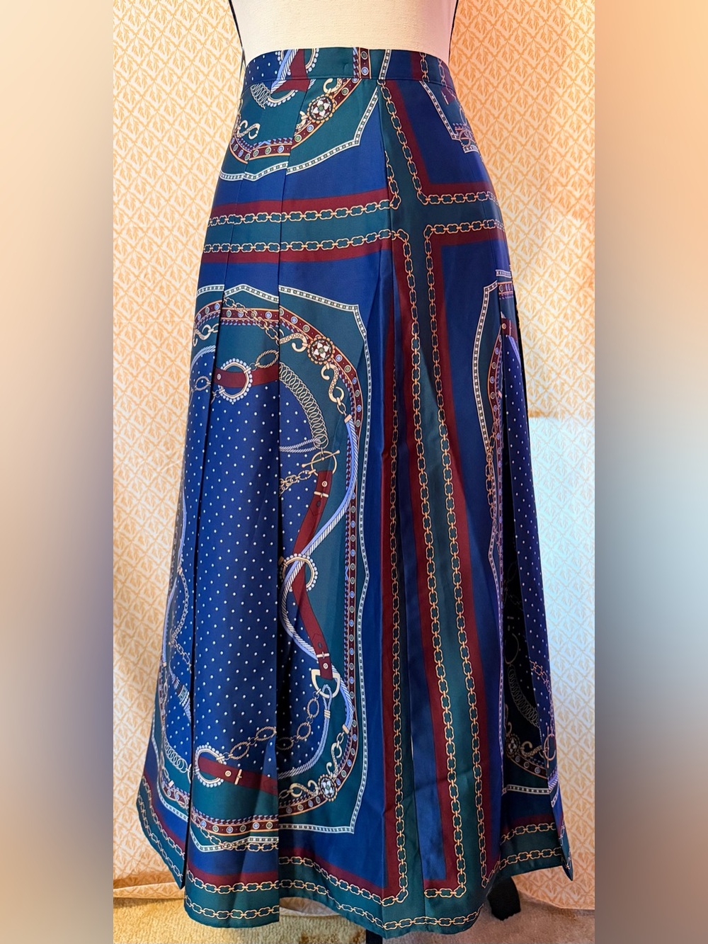 Ann Taylor Equestrian Scarf Wrap Midi Skirt 10P - Picture 3 of 8
